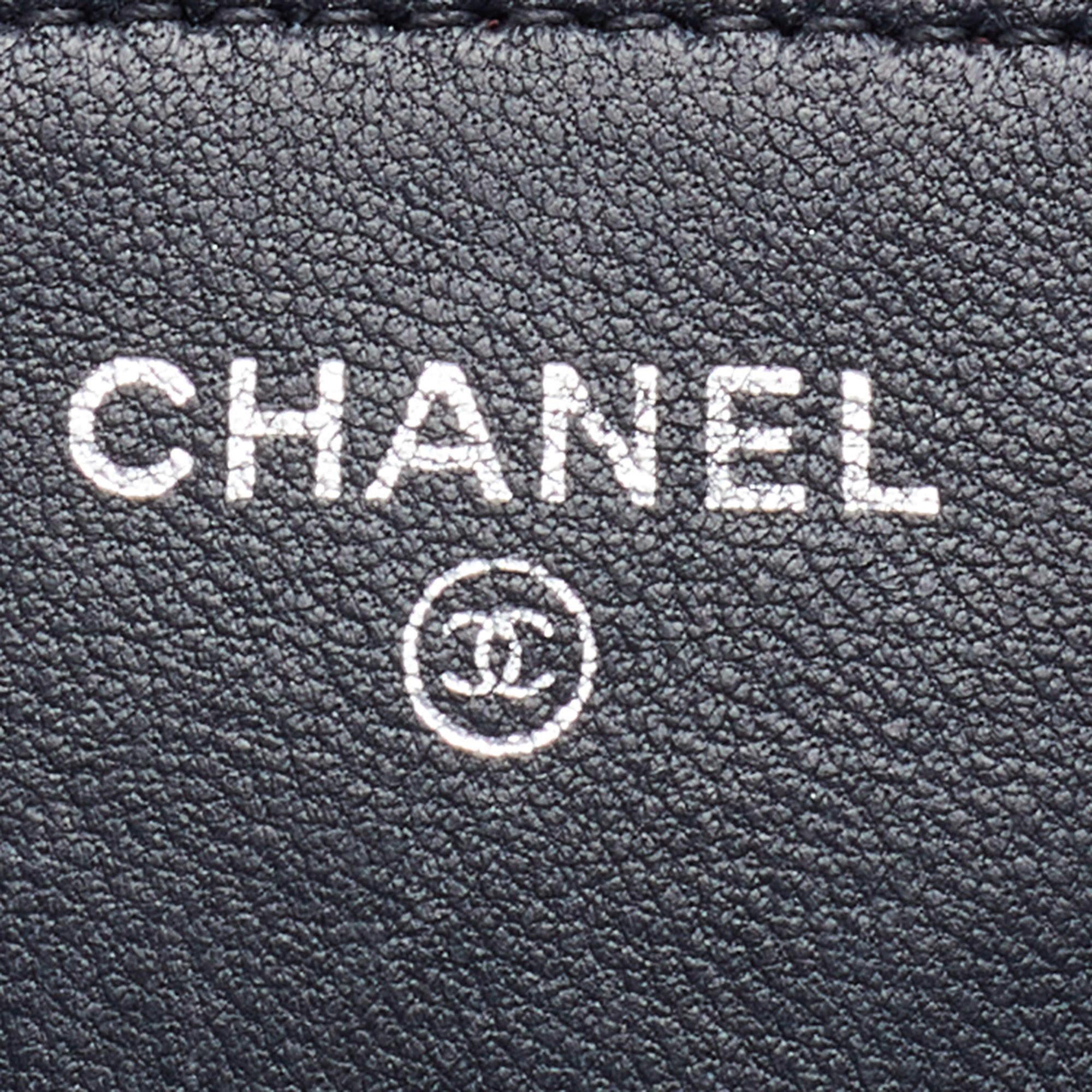 Chanel Black Quilted Leather Classic Wallet on Chain 4