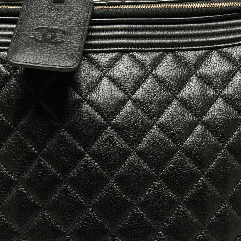 Chanel Black Quilted Leather Coco Case Trolley