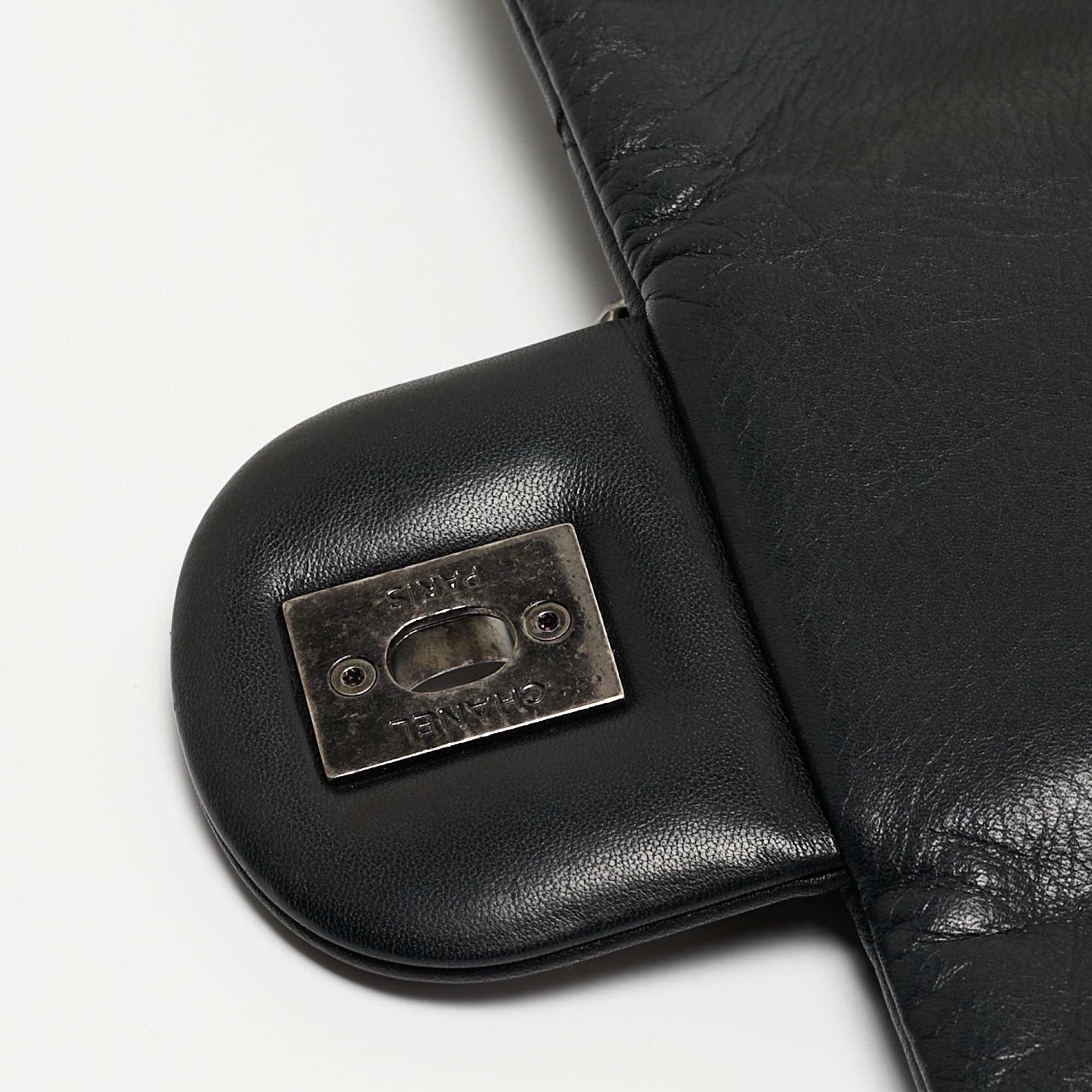 Chanel Black Quilted Leather Coco Pleats Flap Bag 4