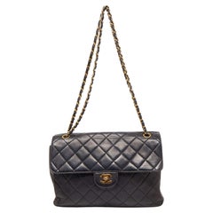 Chanel Black Quilted Leather Double Sided Flap Bag