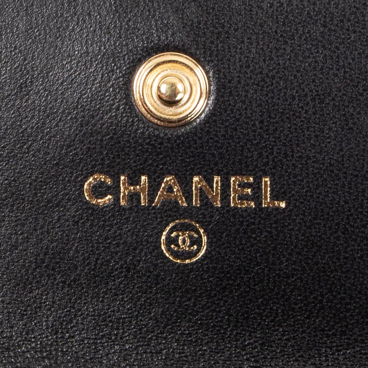 CHANEL black quilted leather EGYPT CC Wallet 4