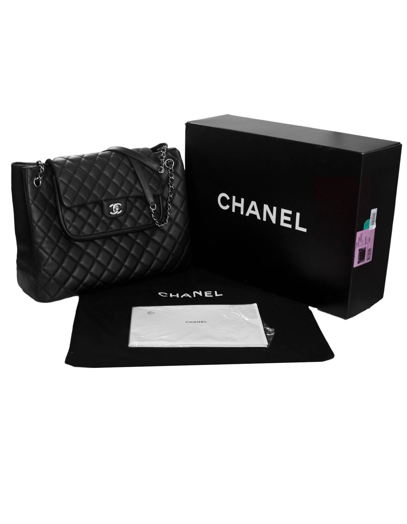 Chanel Black Quilted Leather Flap Large Shopping Tote Bag rt. $5, 500 5