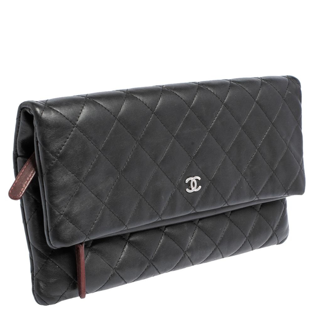 chanel fold over clutch