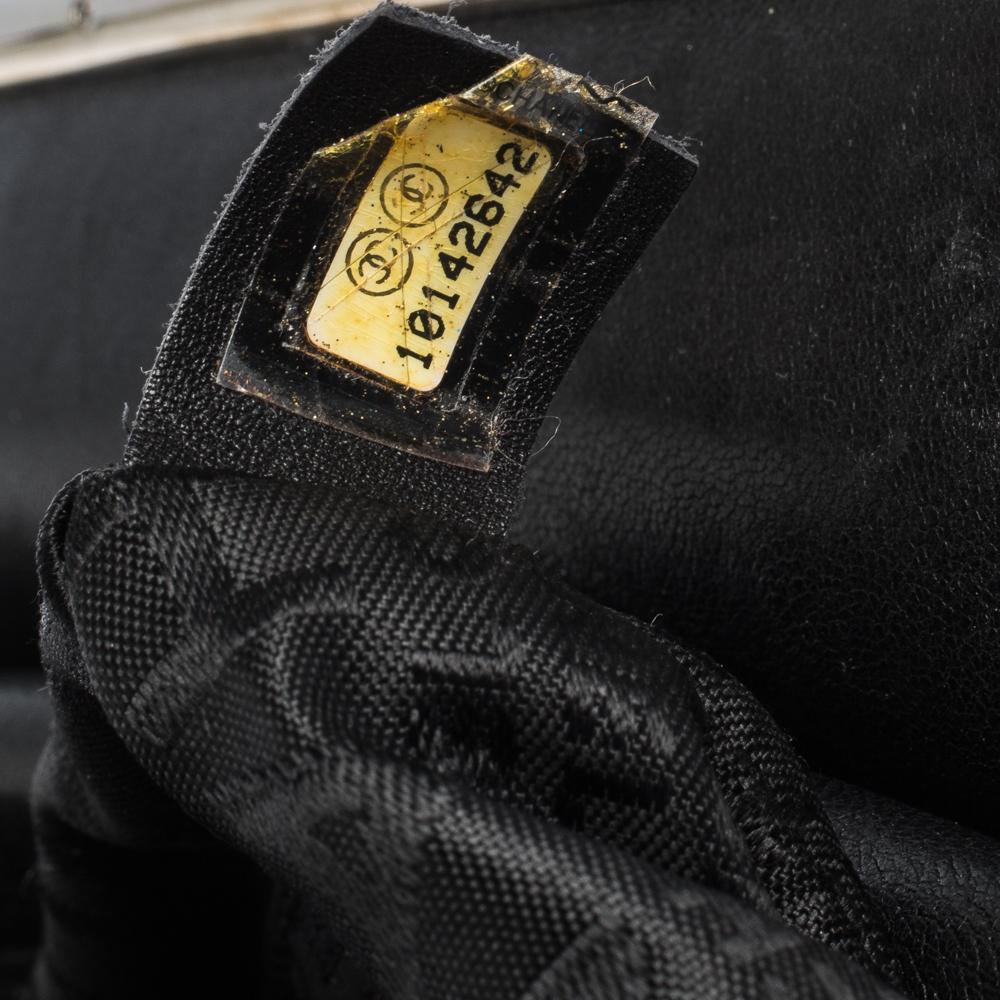 Chanel Black Quilted Leather Frame Bag 4