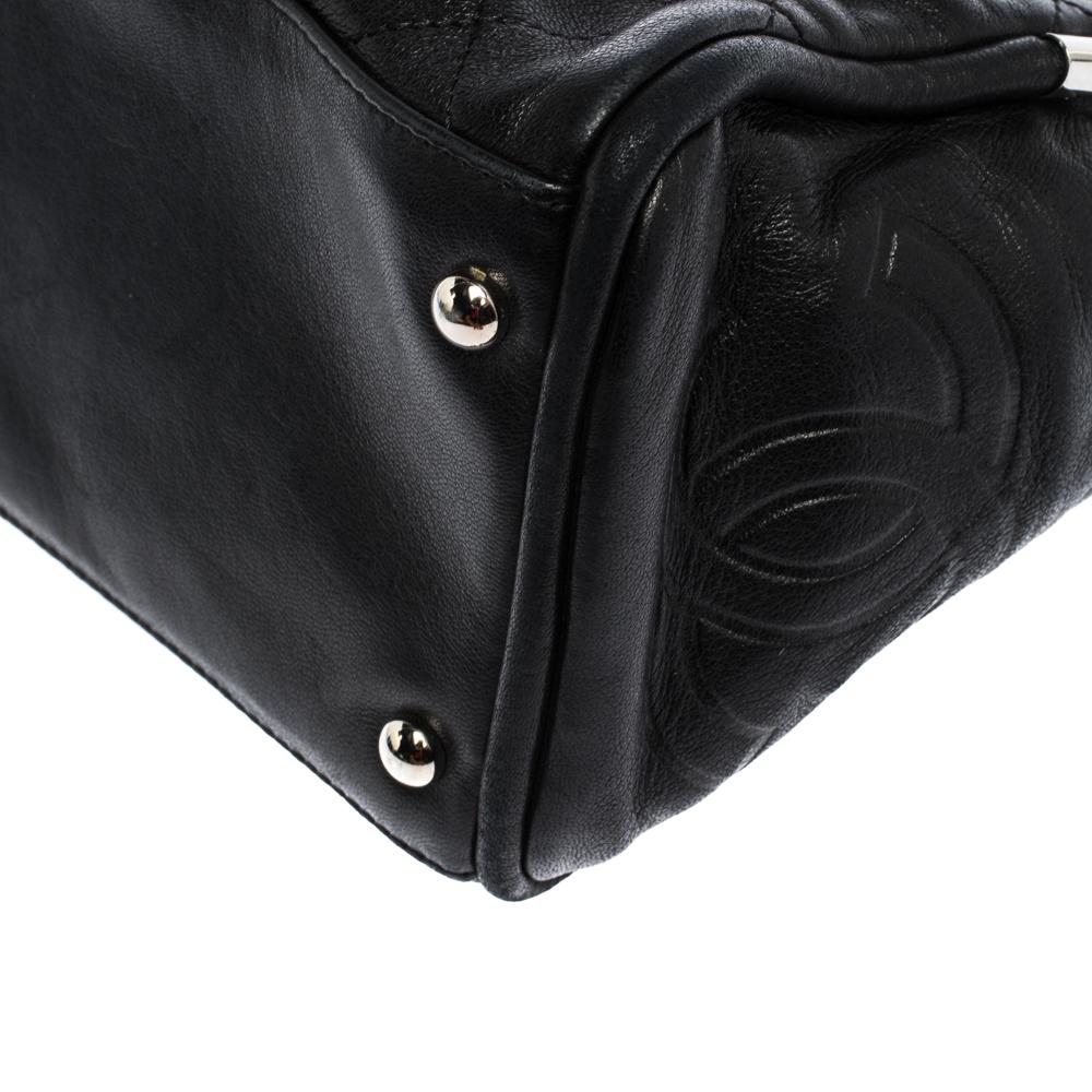 Chanel Black Quilted Leather Frame Bag 5