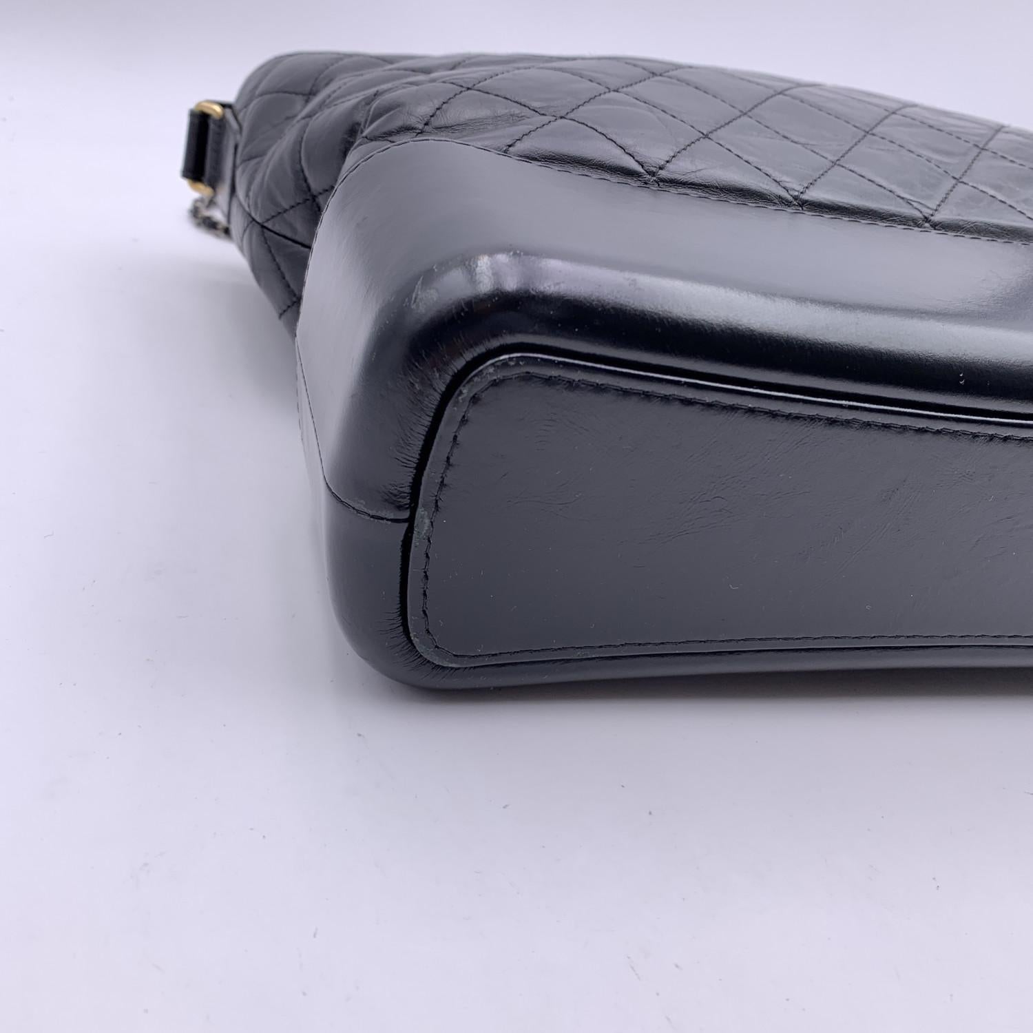Chanel Black Quilted Leather Gabrielle Large Hobo Shoulder Bag en vente 7