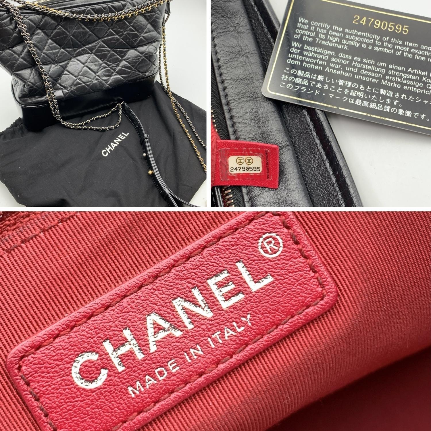 Chanel Black Quilted Leather Gabrielle Large Hobo Shoulder Bag Excellent état - En vente à Rome, Rome