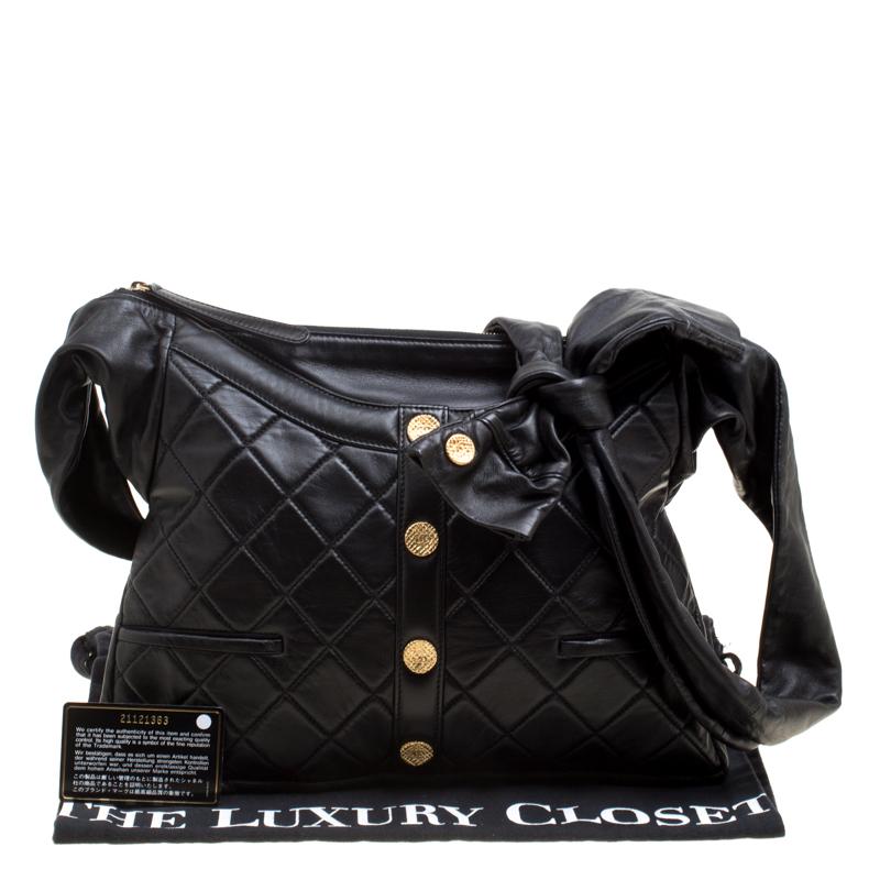 Chanel Black Quilted Leather Girl Chanel Bag 6