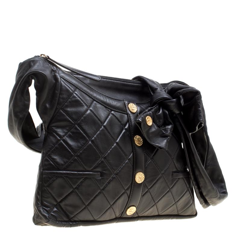 Women's Chanel Black Quilted Leather Girl Chanel Bag