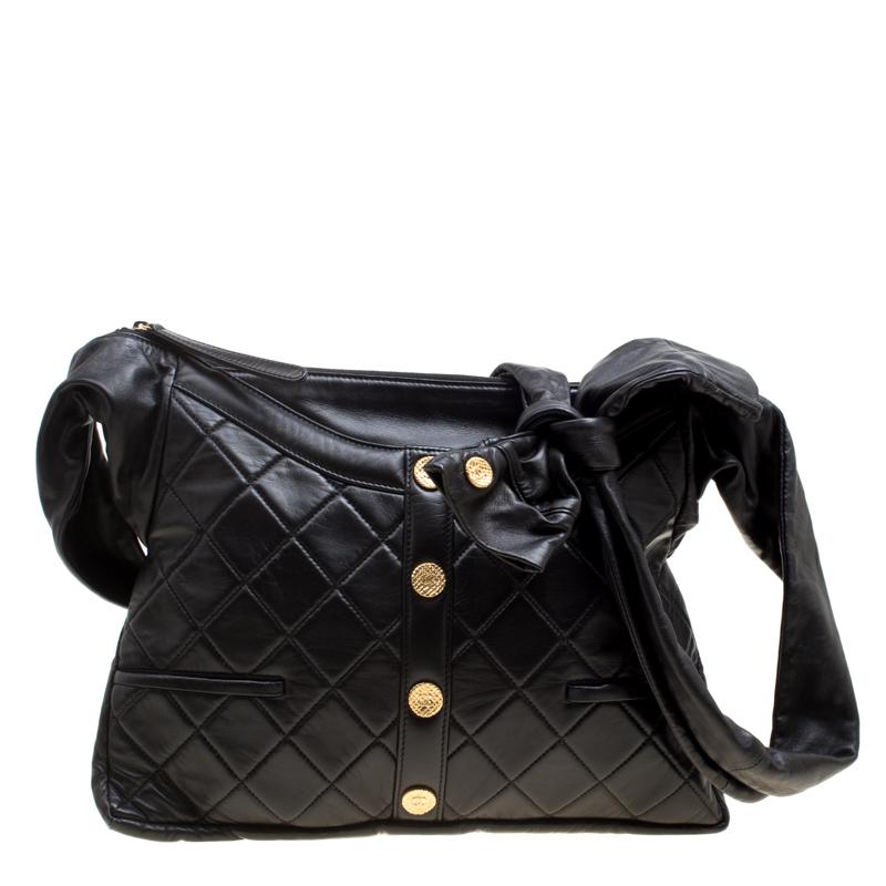 Chanel Black Quilted Leather Girl Chanel Bag