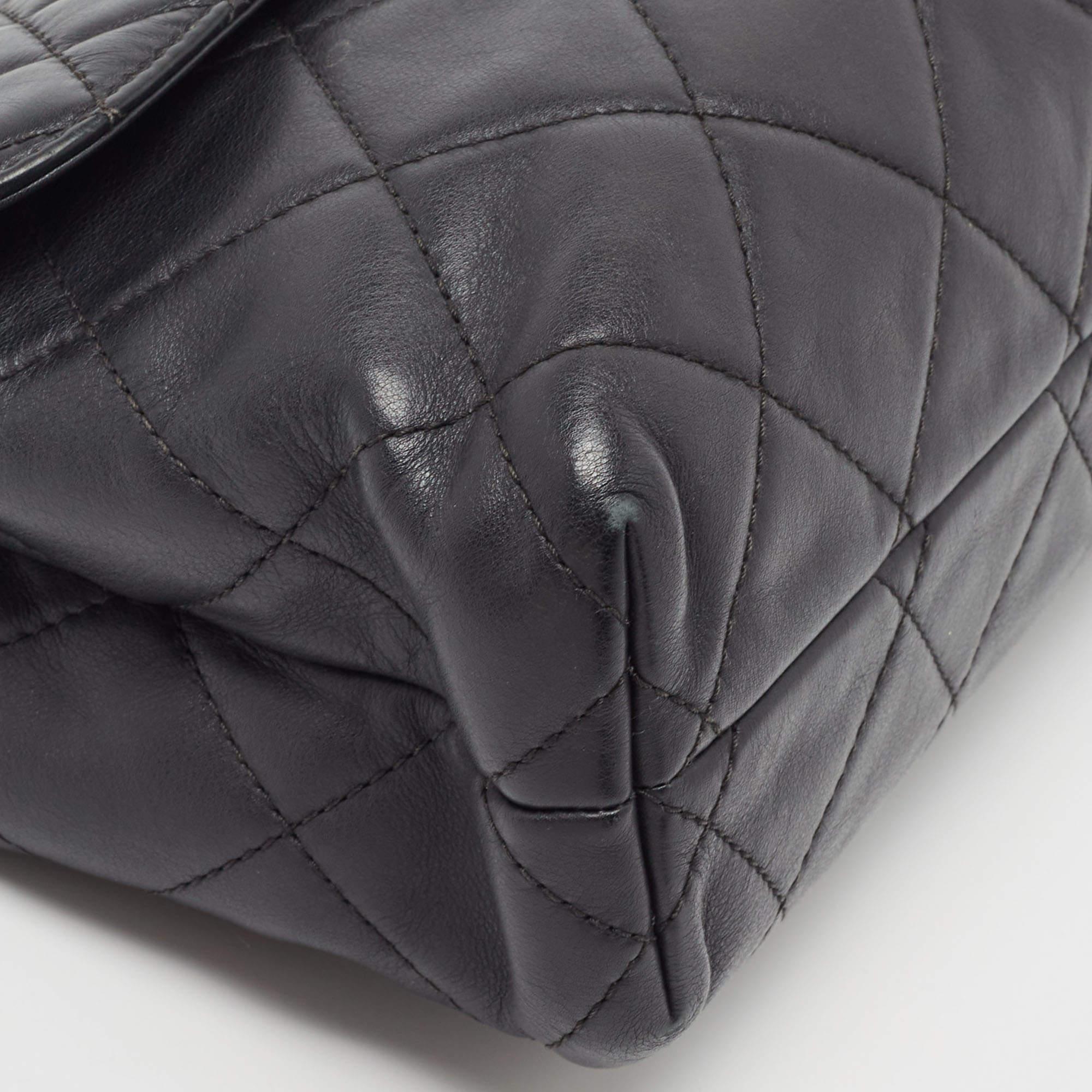 Chanel Black Quilted Leather In The Business Flap Bag 9