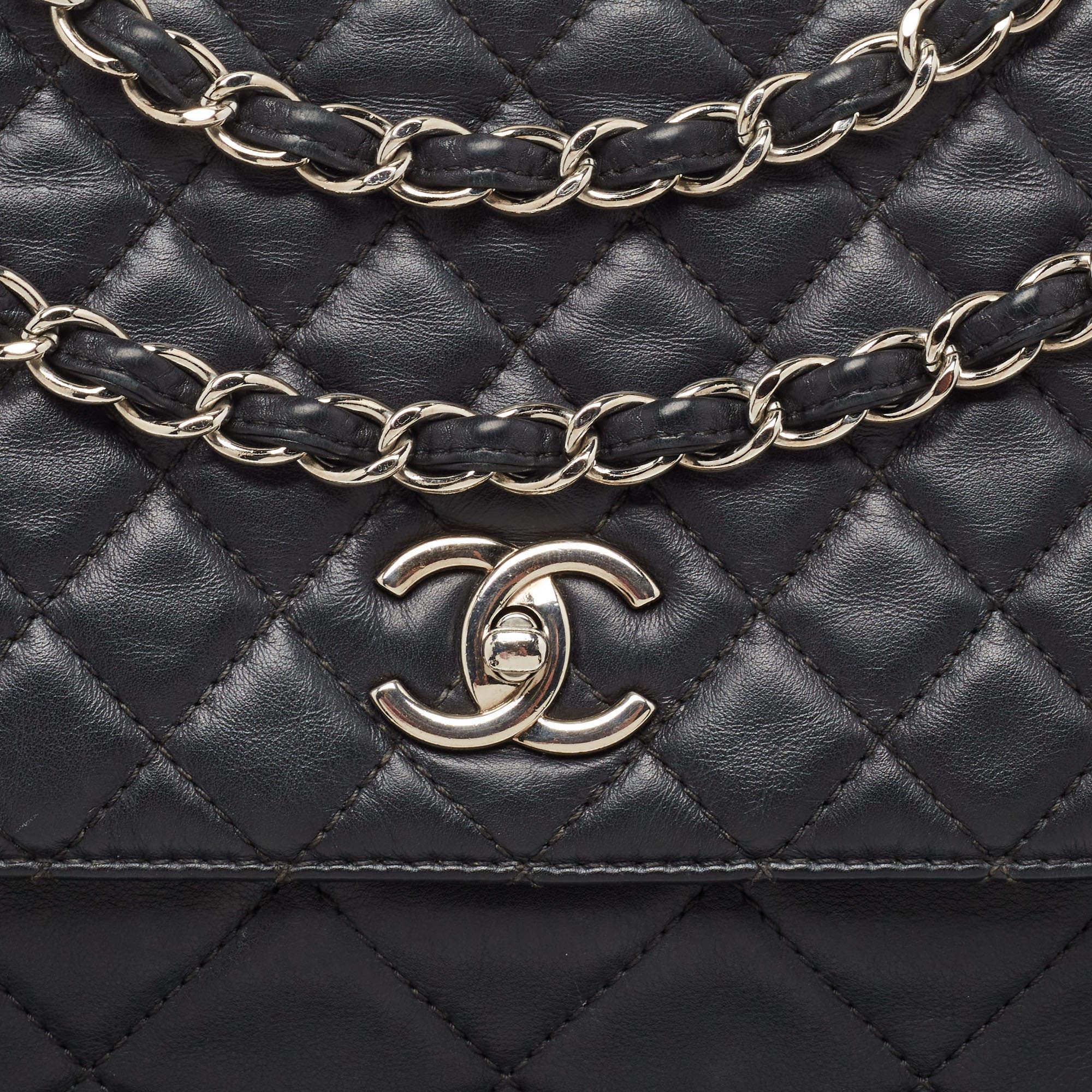 Chanel Black Quilted Leather In The Business Flap Bag 1