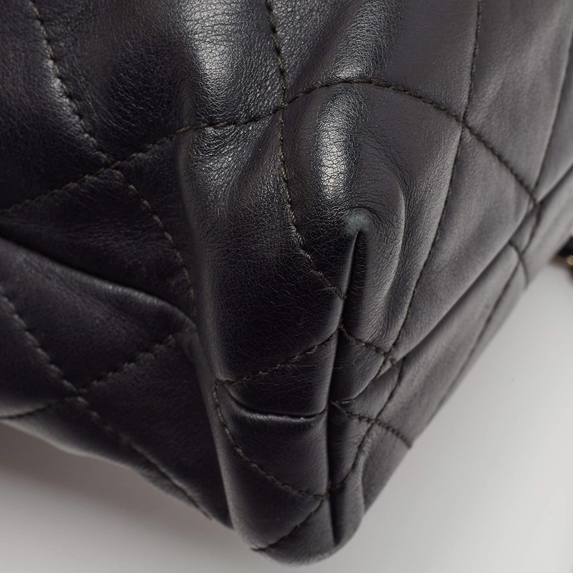 Chanel Black Quilted Leather In The Business Flap Bag 3
