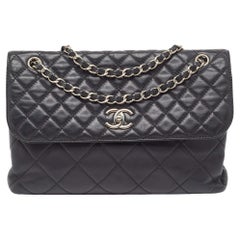Chanel Black Quilted Leather In The Business Flap Bag