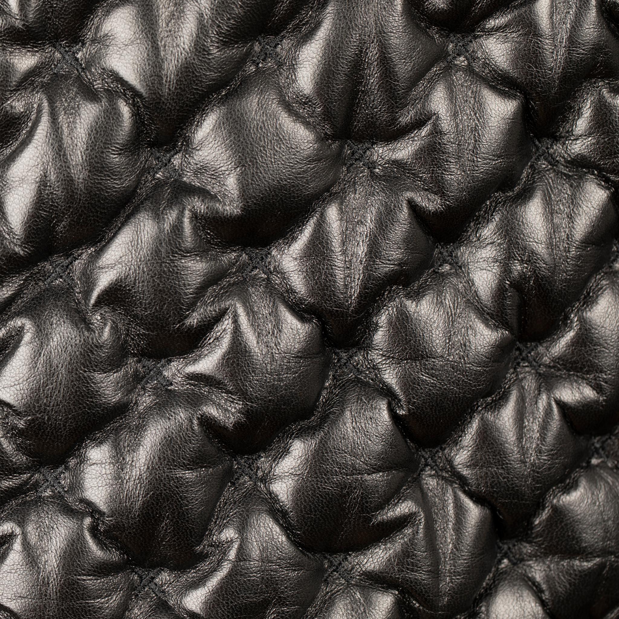 Chanel Black Quilted Leather Jacket 38 FR 4