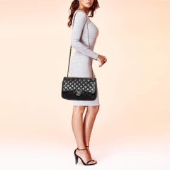 Chanel Black Quilted Leather Jumbo Classic Double Flap Bag