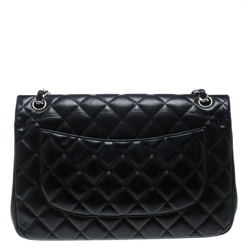Chanel's Flap bags are the most iconic handbags in the fashion world. The classic single flap bag is crafted from the signature black leather and features the iconic quilted pattern throughout. It has a chain and leather interwoven shoulder strap