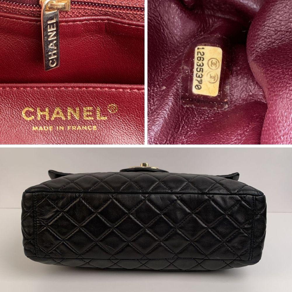 Chanel Black Quilted Leather Jumbo Classic Flap 2.55 Shoulder Bag 4