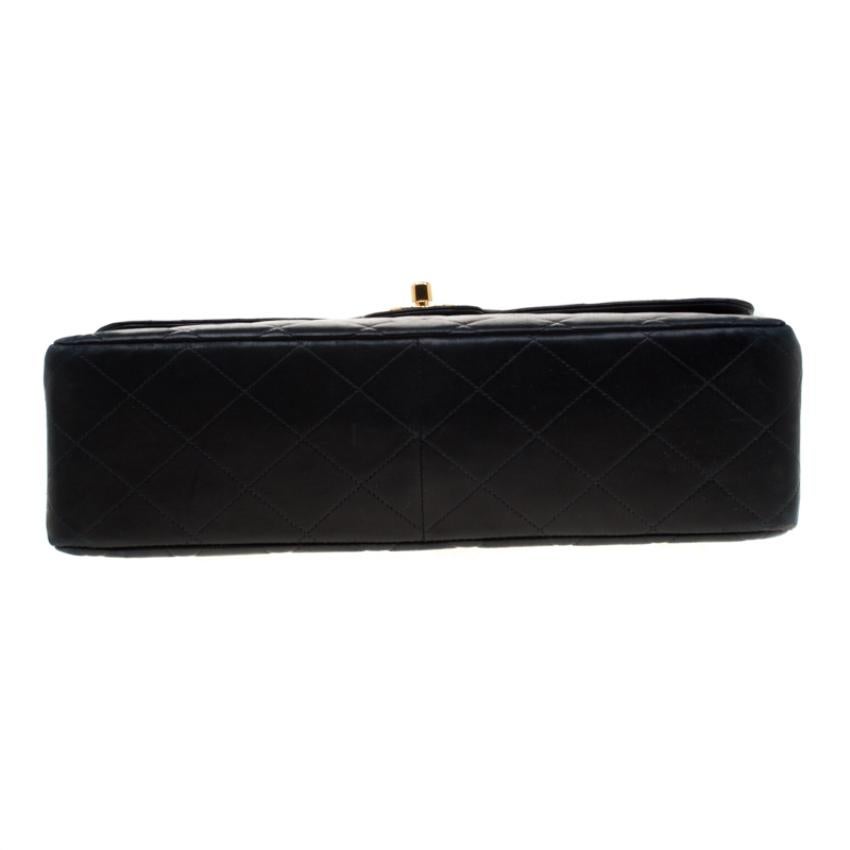 Chanel Black Quilted Leather Jumbo Classic Single Flap Bag 7