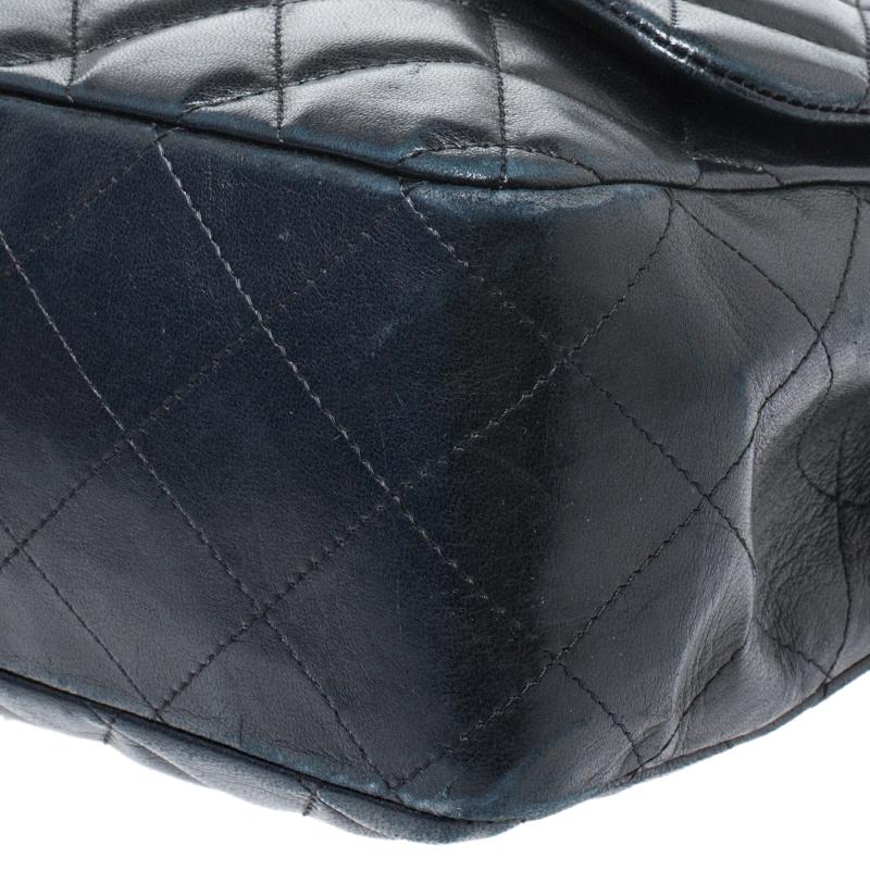 Chanel Black Quilted Leather Jumbo Classic Single Flap Bag 1