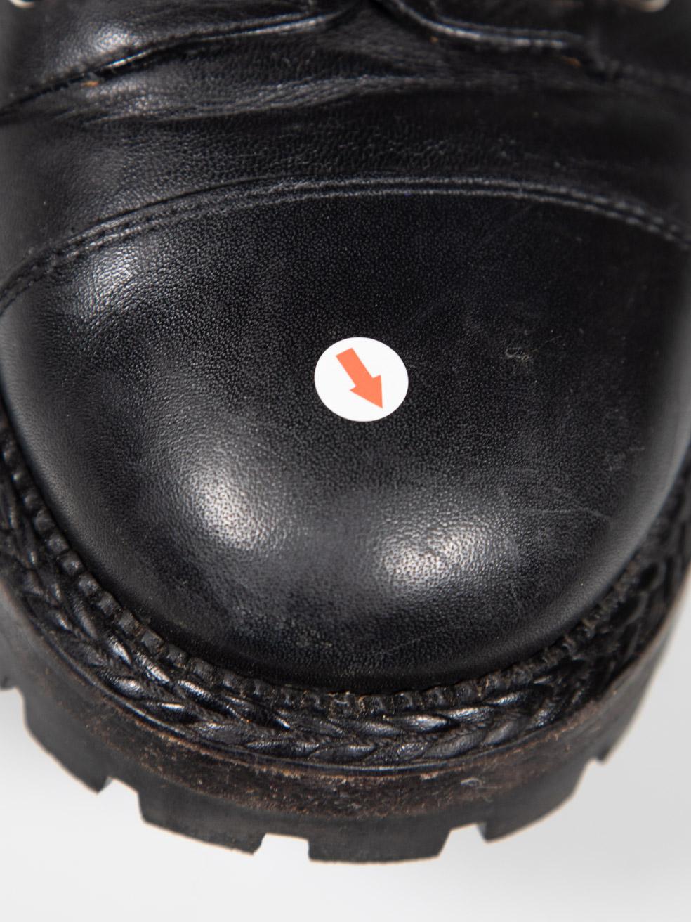 Chanel Black Quilted Leather Lace Up Combat Boots Size IT 41 6