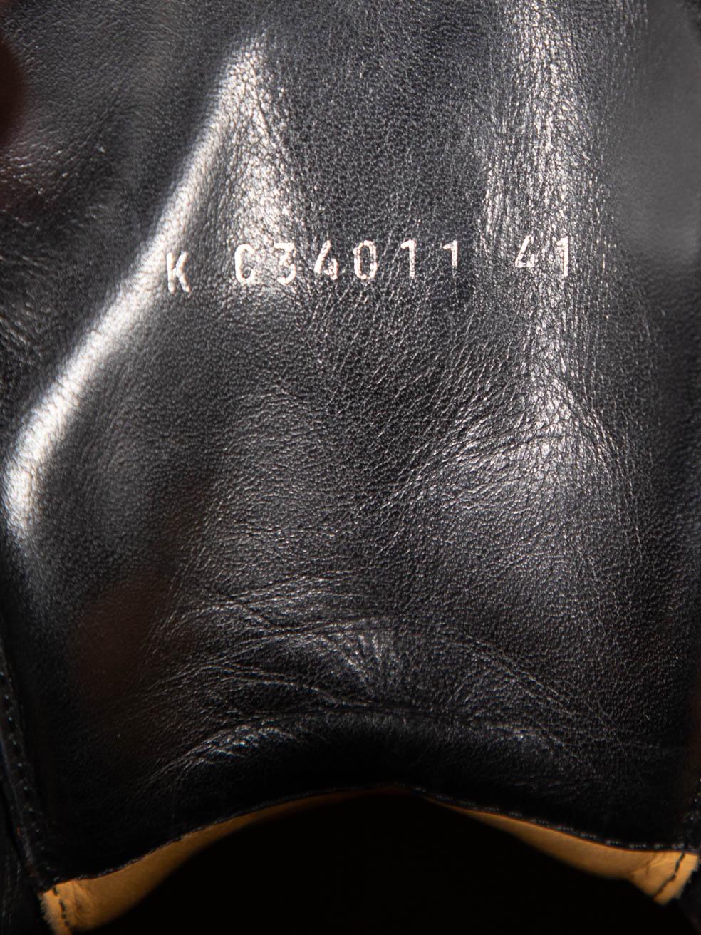 Chanel Black Quilted Leather Lace Up Combat Boots Size IT 41 2