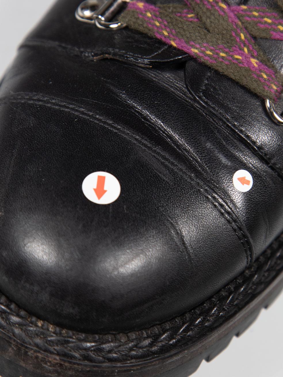 Chanel Black Quilted Leather Lace Up Combat Boots Size IT 41 3