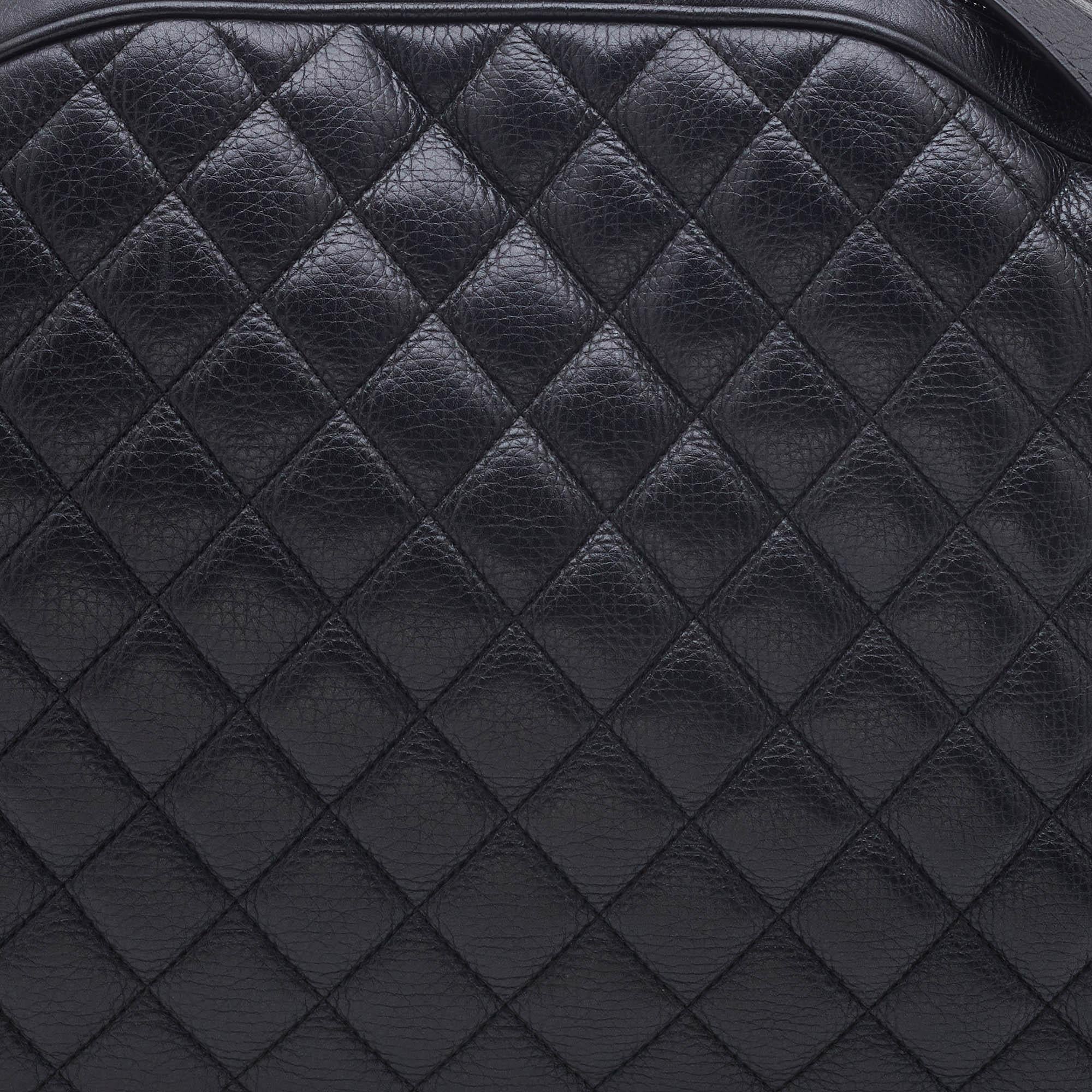 Chanel Black Quilted Leather Large Airlines Round Trip Bag 6