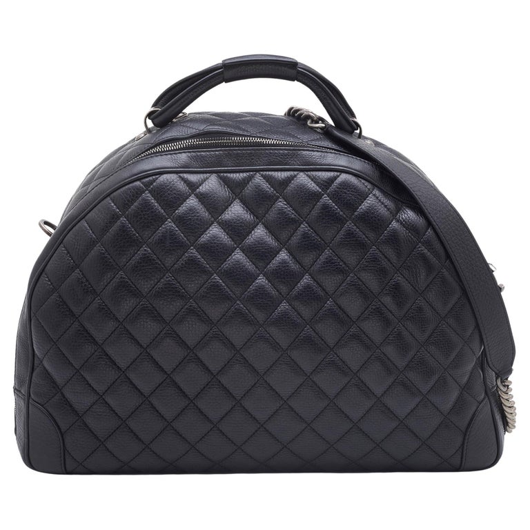 Goyard Blue Goyardine Coated Canvas Striped and Leather Bourget PM Trolley  For Sale at 1stDibs