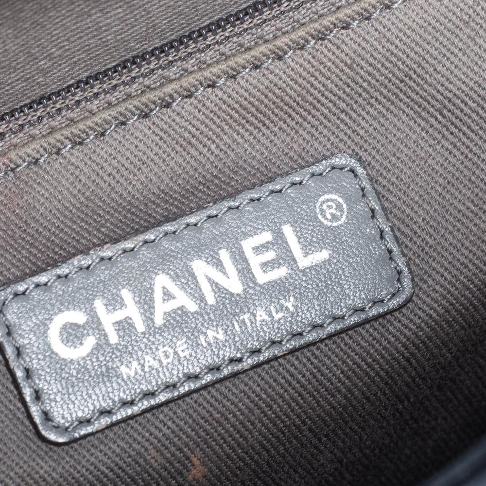 Chanel Black Quilted Leather Large Boy Flap Bag 3