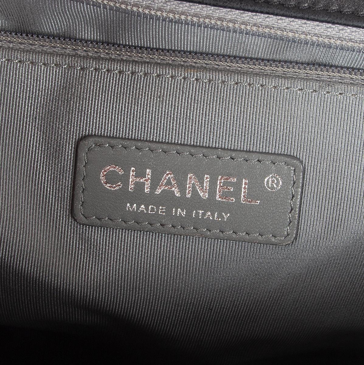 CHANEL black quilted leather LARGE BOY Shoulder Bag 2