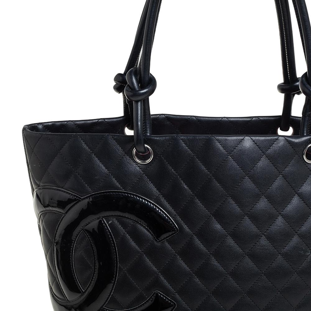 Chanel Black Quilted Leather Large Ligne Cambon Tote 6