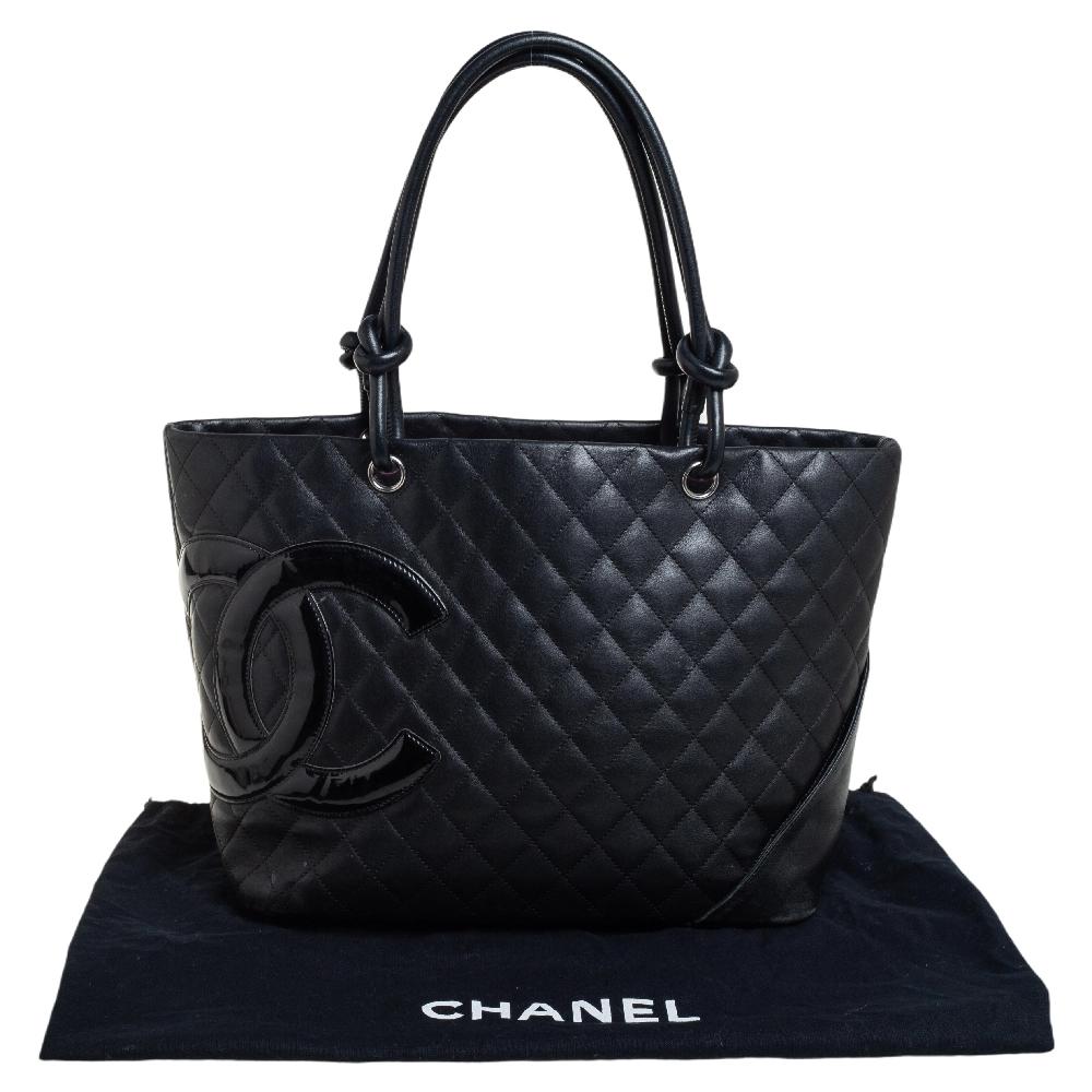 Chanel Black Quilted Leather Large Ligne Cambon Tote 7