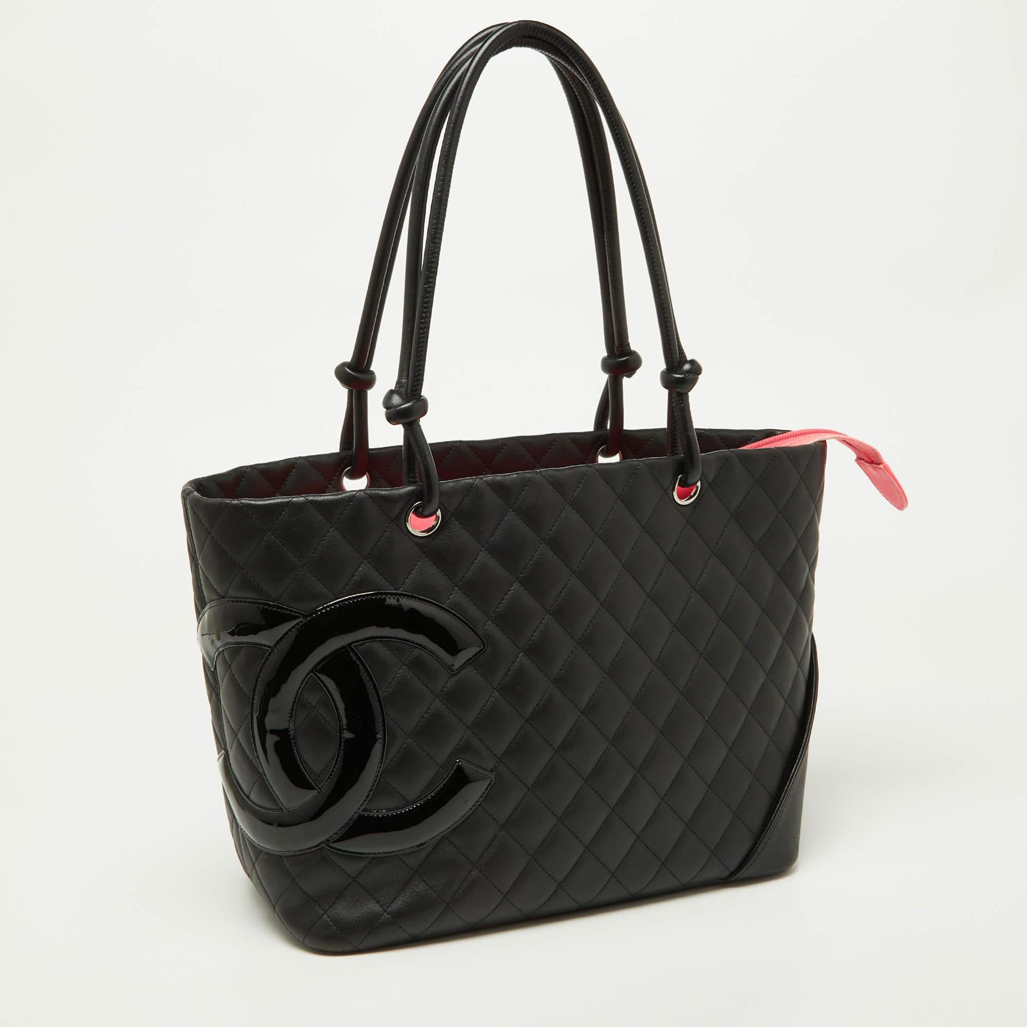 Chanel Black Quilted Leather Large Ligne Cambon Tote 2