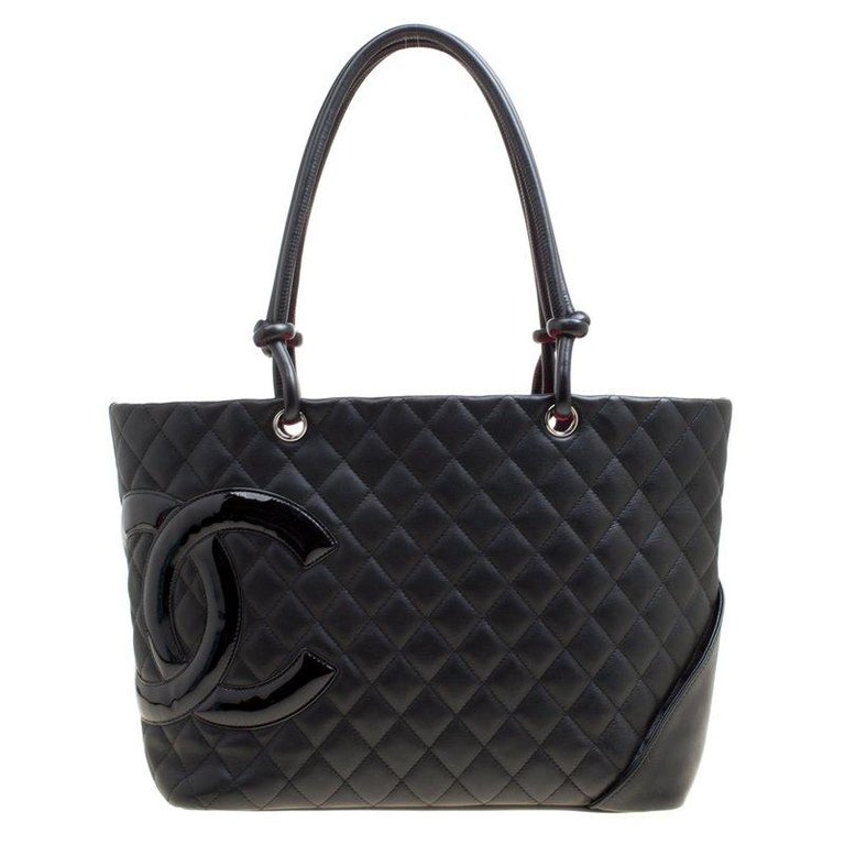 Chanel Black Quilted Leather Large Ligne Cambon Tote at 1stDibs