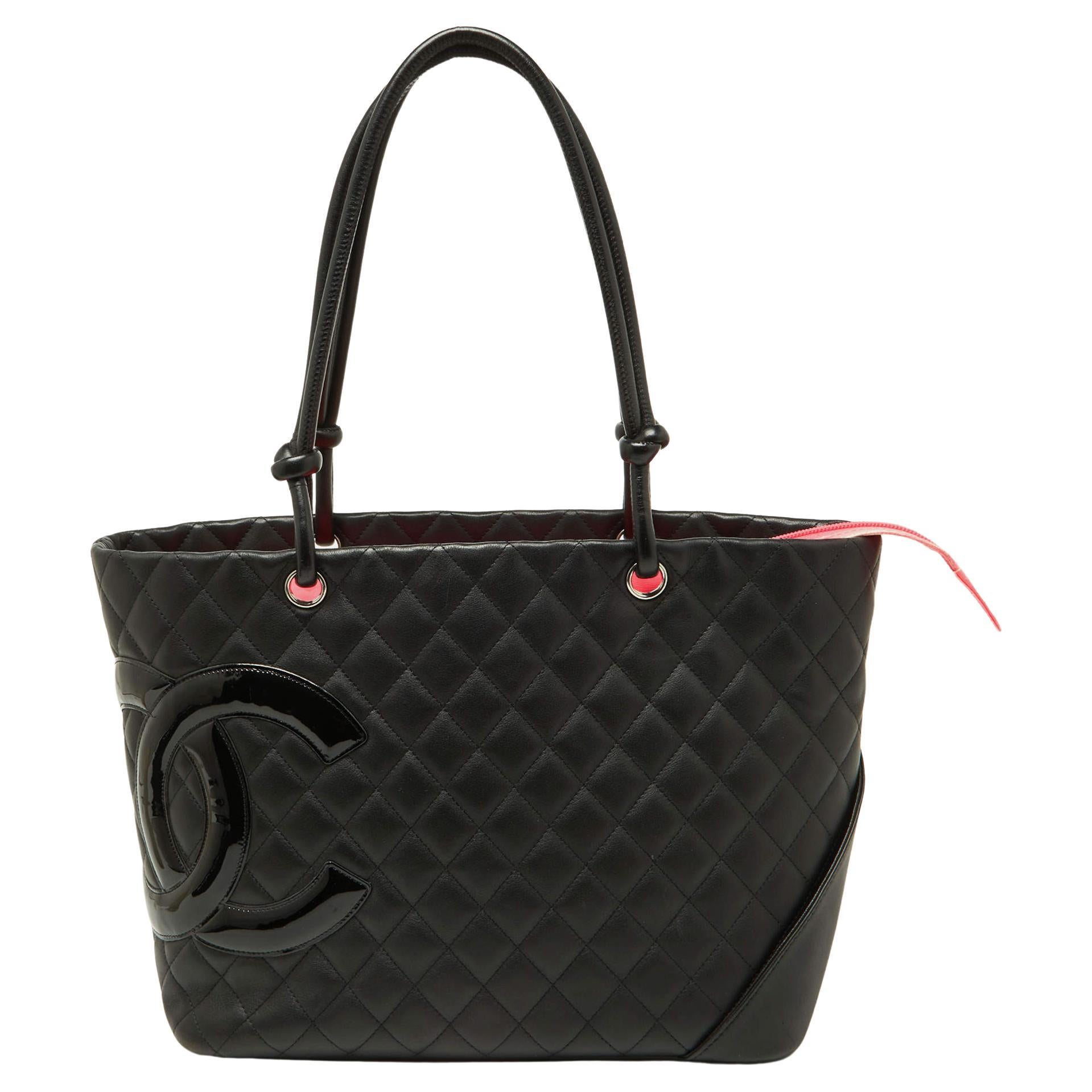Chanel Black Quilted Leather Large Ligne Cambon Tote