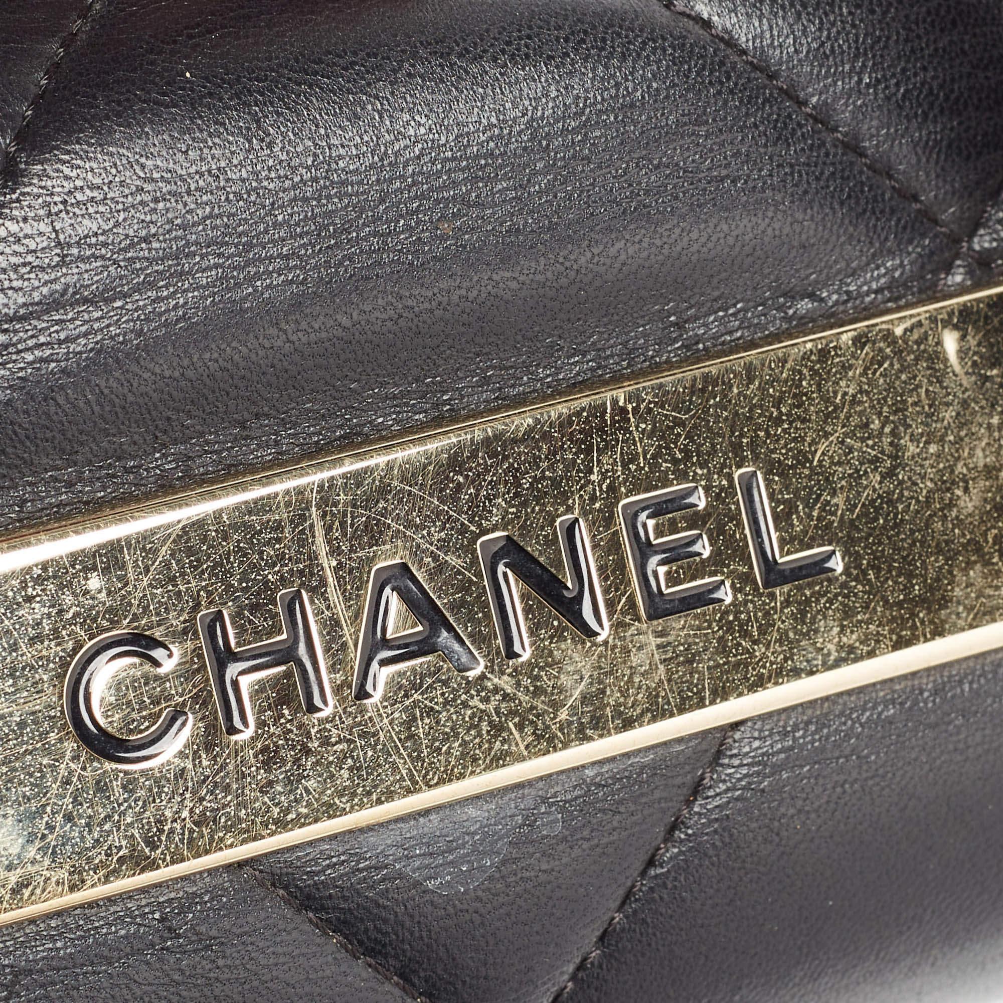 Chanel Black Quilted Leather Large Trendy CC Top Handle Bag 2
