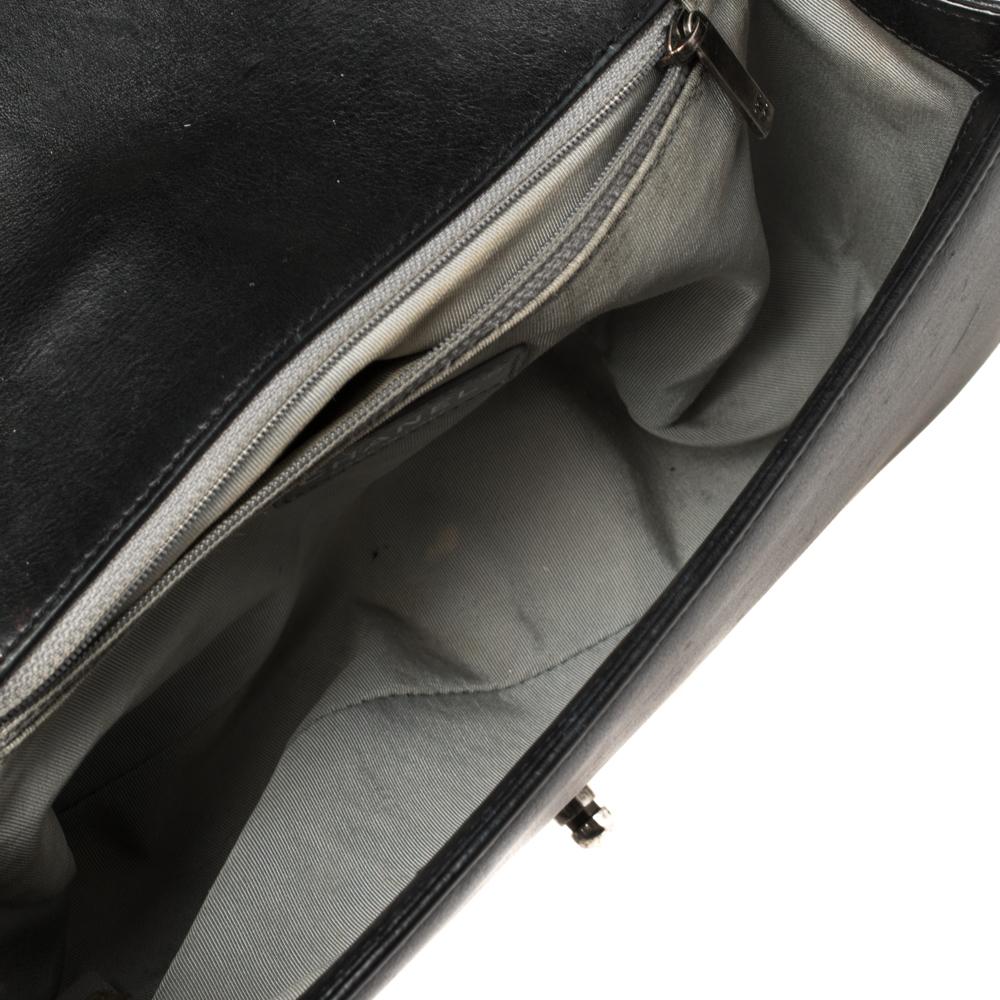 Chanel Black Quilted Leather Large Wild Stitch Boy Bag 3