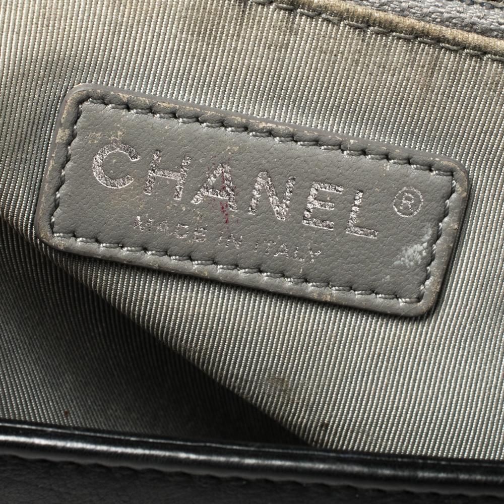 Chanel Black Quilted Leather Large Wild Stitch Boy Bag 2