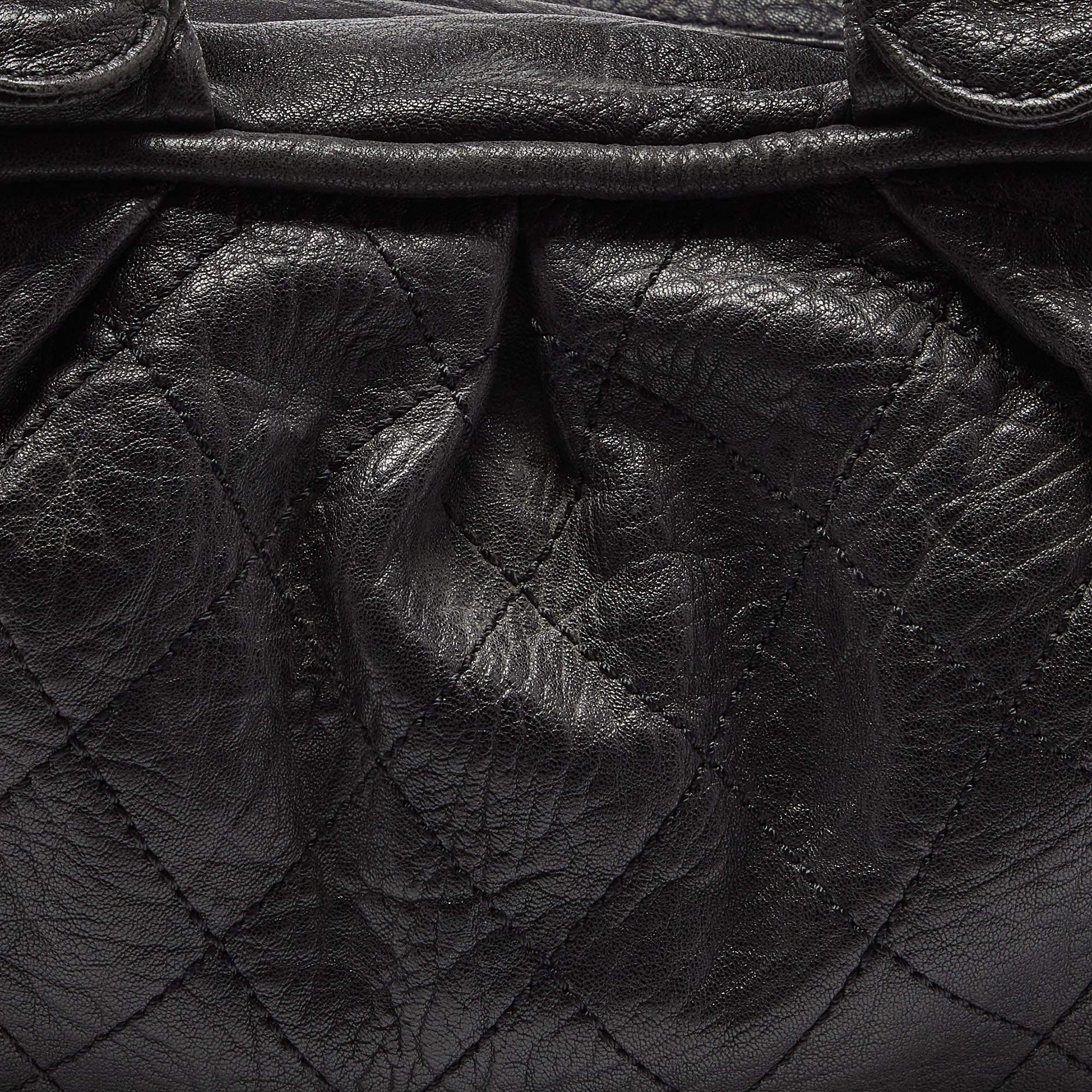 Chanel Black Quilted Leather Le Marais Bowler Bag 7