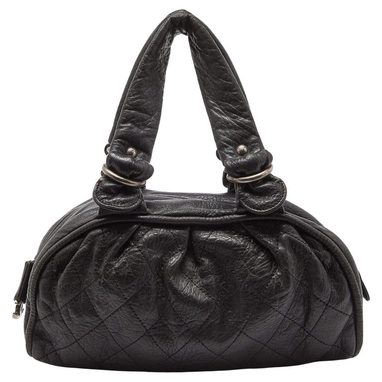 Vintage Chanel Black Leather Flap Bag with Tassel at 1stDibs