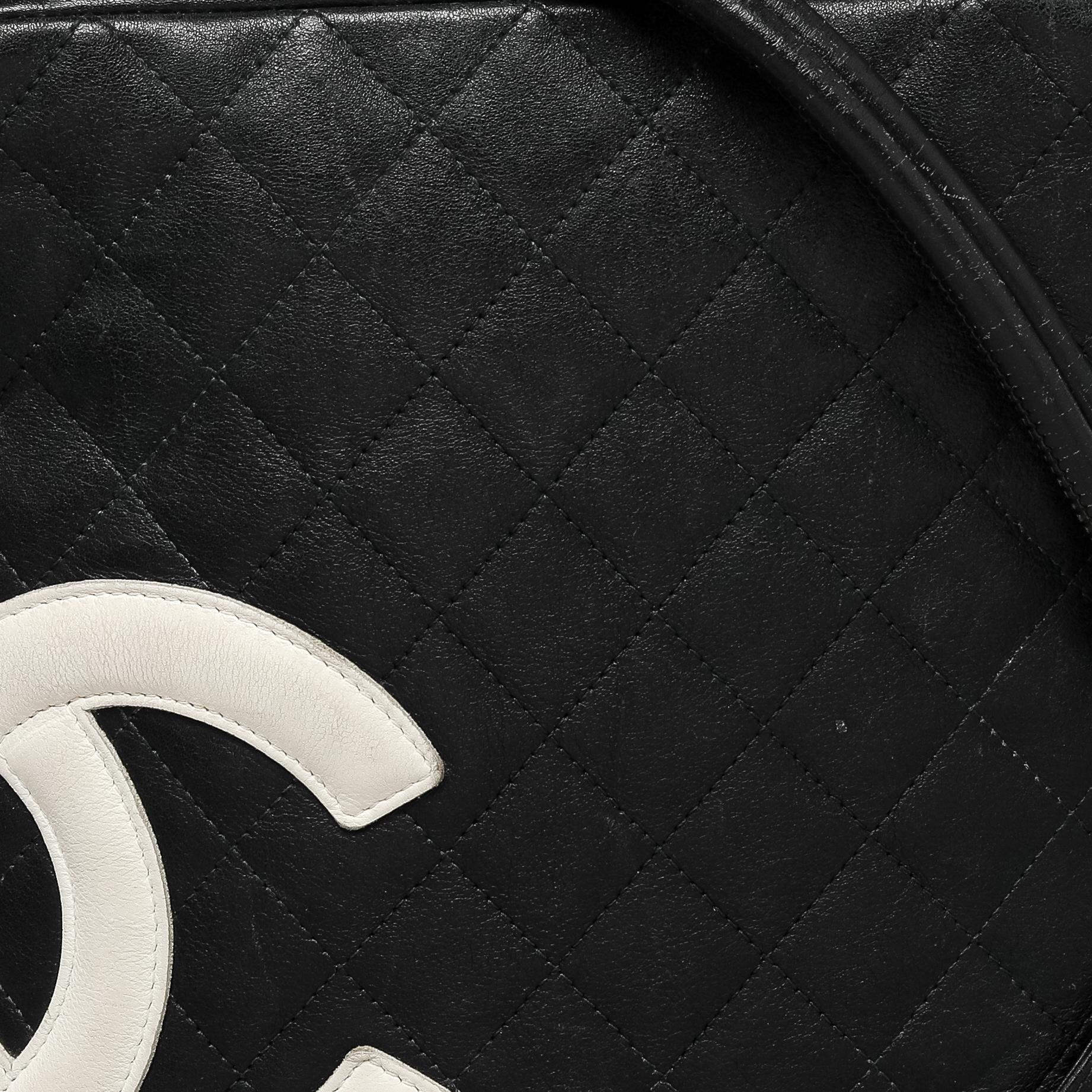 Chanel Black Quilted Leather Ligne Cambon Messenger Bag 3