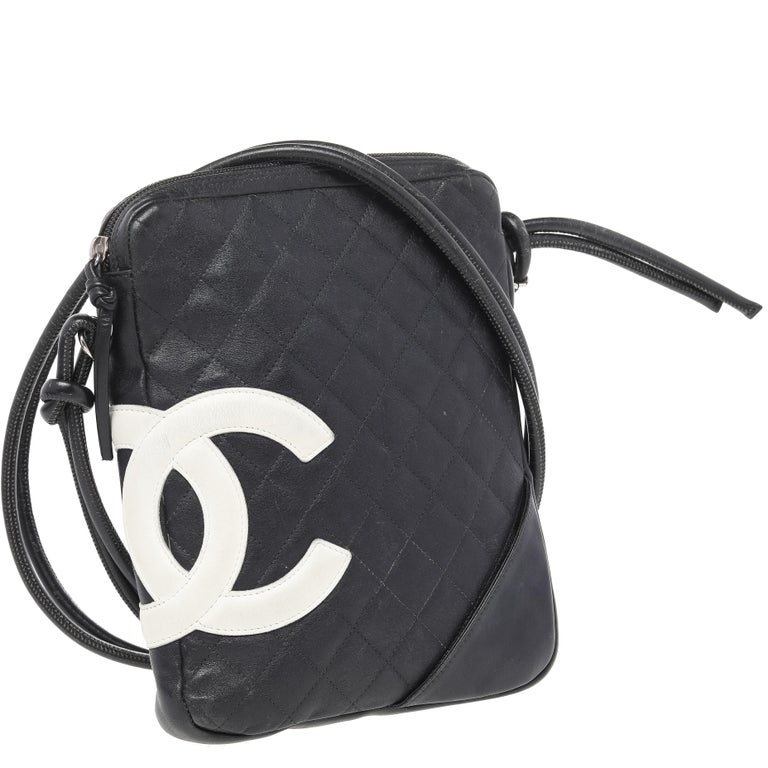 Chanel Black Quilted Leather Ligne Cambon Messenger Bag at 1stDibs