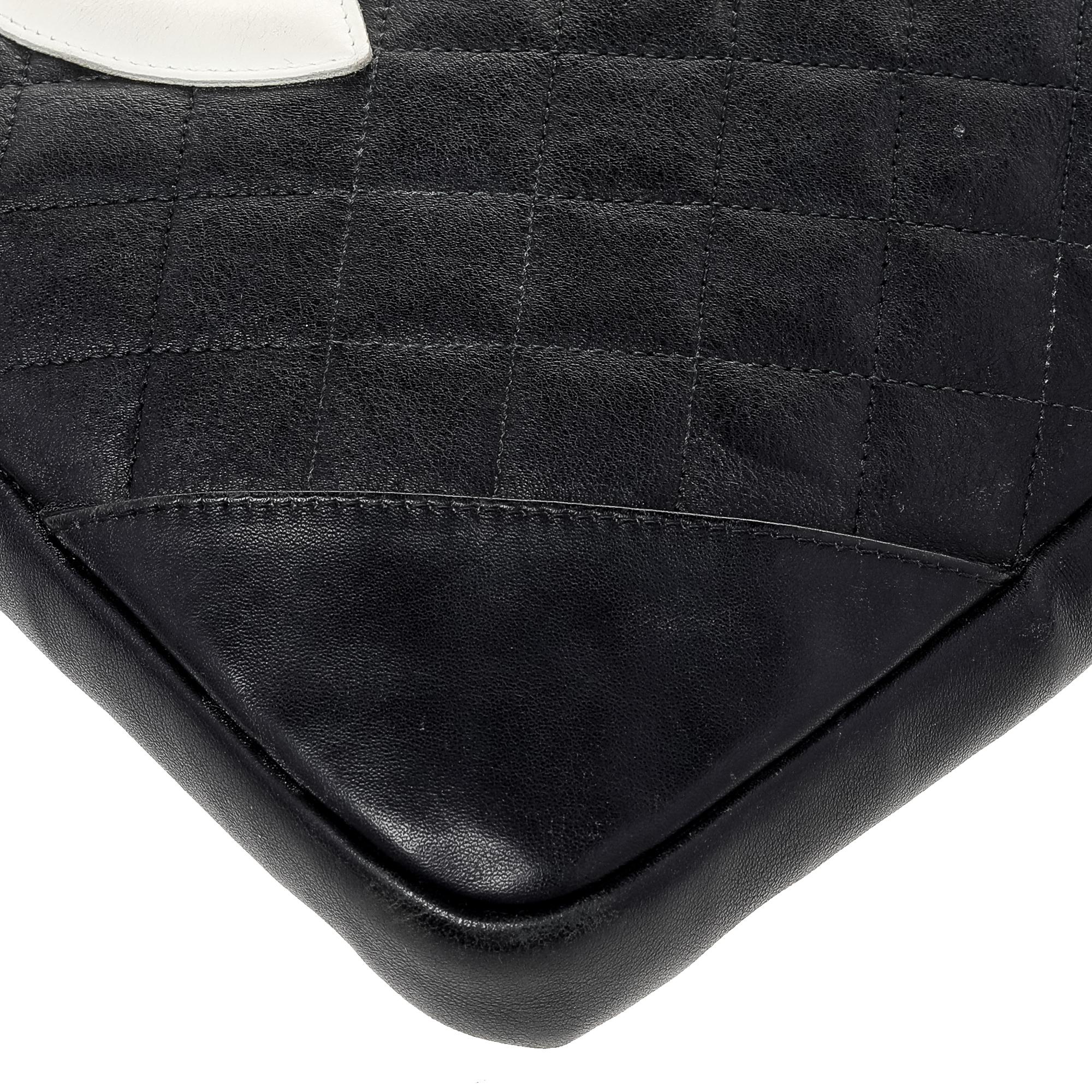 Women's Chanel Black Quilted Leather Ligne Cambon Messenger Bag