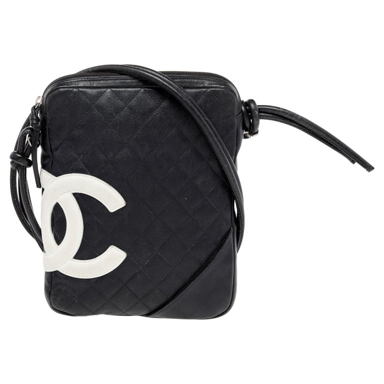 Chanel Black Quilted Leather Ligne Cambon Messenger Bag at 1stDibs