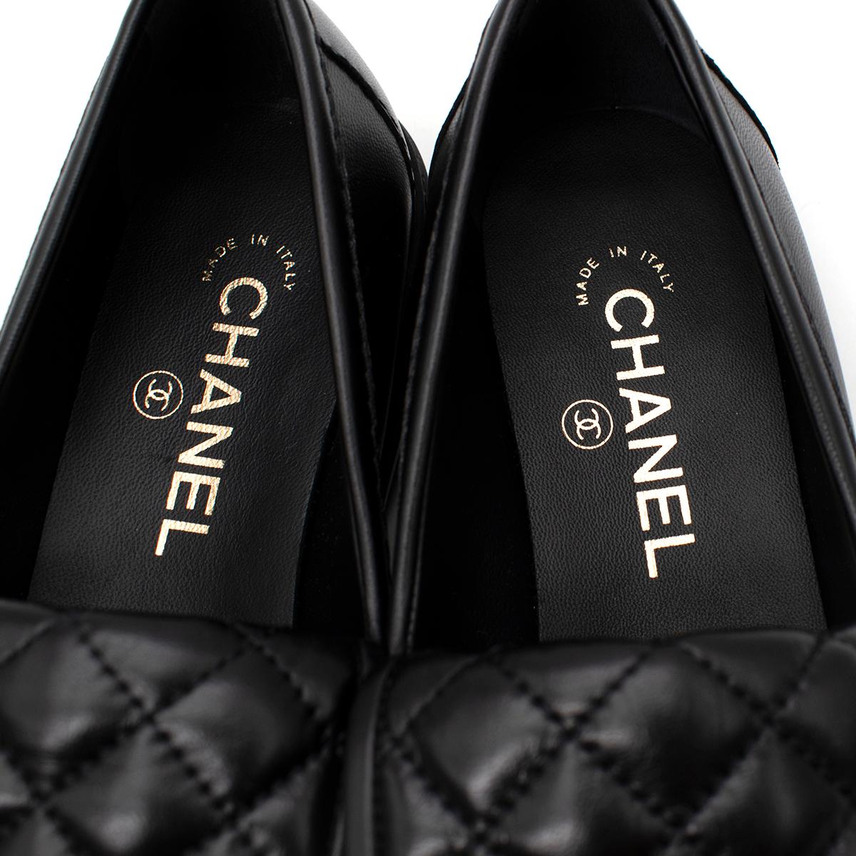 Chanel Black Quilted Leather Loafers - Colour Sold Out/Rare - Us size 9  In New Condition In London, GB