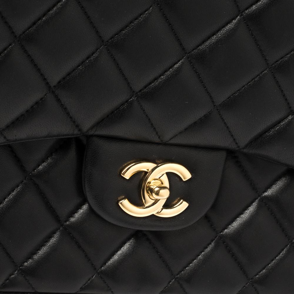 Chanel Black Quilted Leather Maxi Classic Single Flap Bag 5