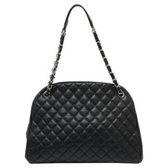 Chanel Black Quilted Leather Medium Just Mademoiselle Bowler Bag