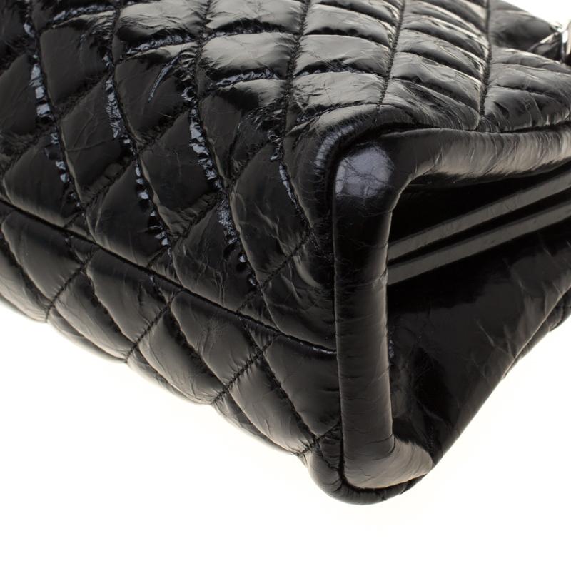Chanel Black Quilted Leather Medium Mademoiselle Bowling Bag 3