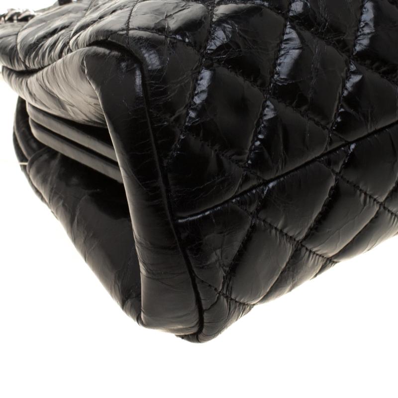 Chanel Black Quilted Leather Medium Mademoiselle Bowling Bag 4